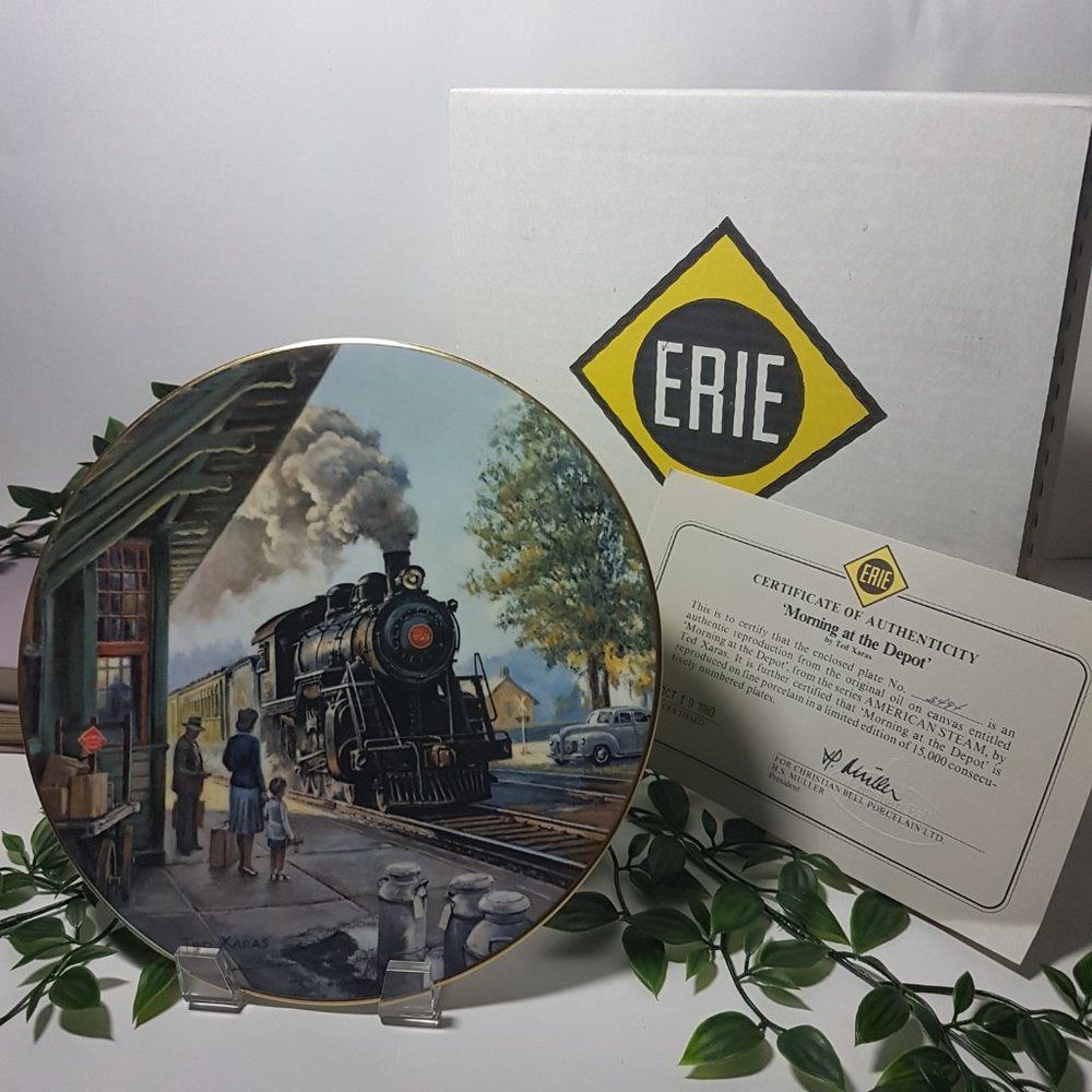 Set of 4 AMERICAN STEAM Collectors Plates United States Rail USA Rail US Rail - Picture 4 of 14